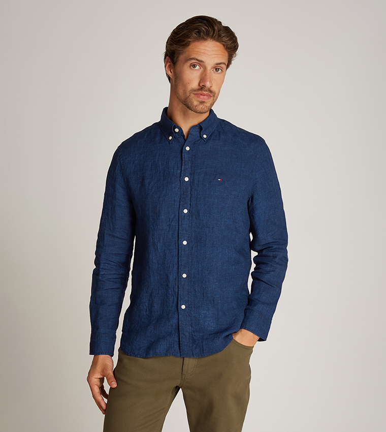 قميص بعلم وكم طويل 