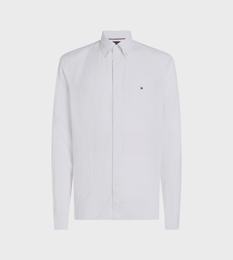Pigment Dye Long Sleeves Linen Shirt