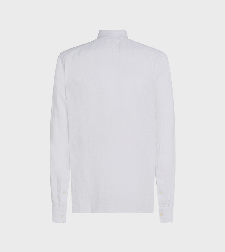 Pigment Dye Long Sleeves Linen Shirt