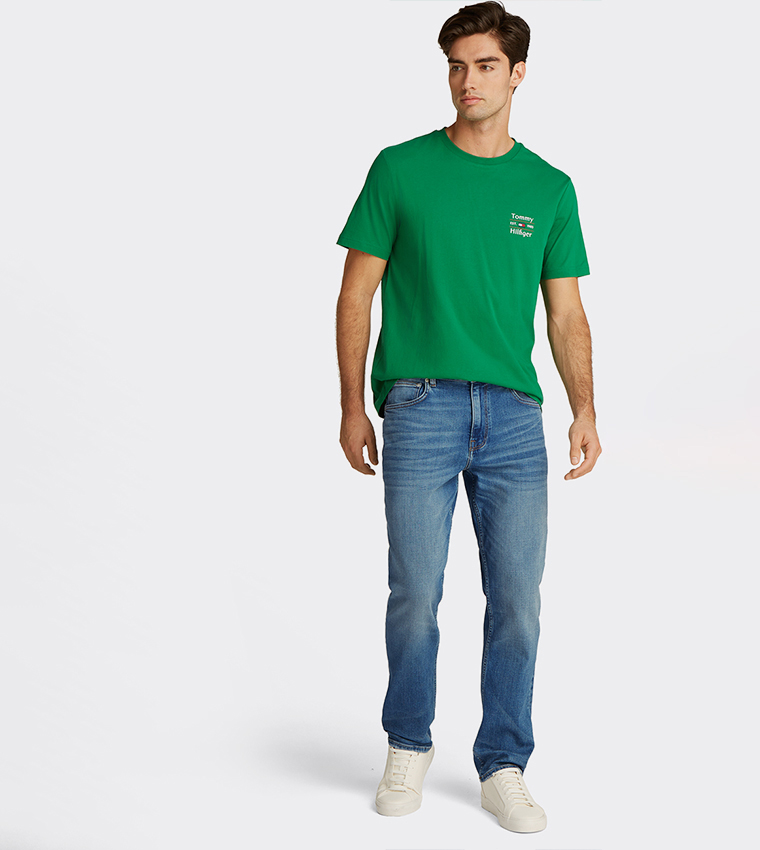 DENTON Washed Straight Fit Jeans