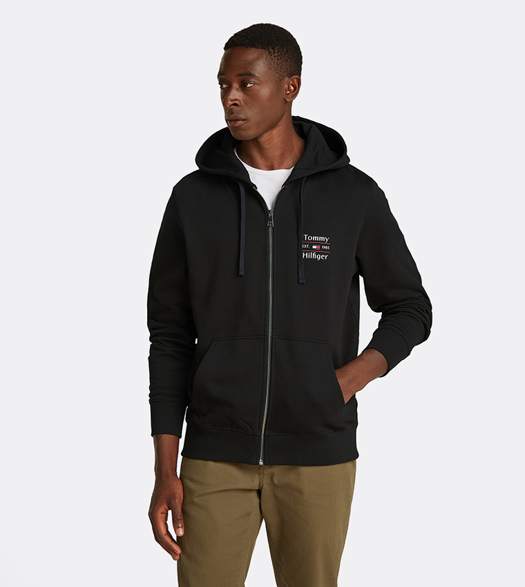 Logo Printed Hooded Jacket