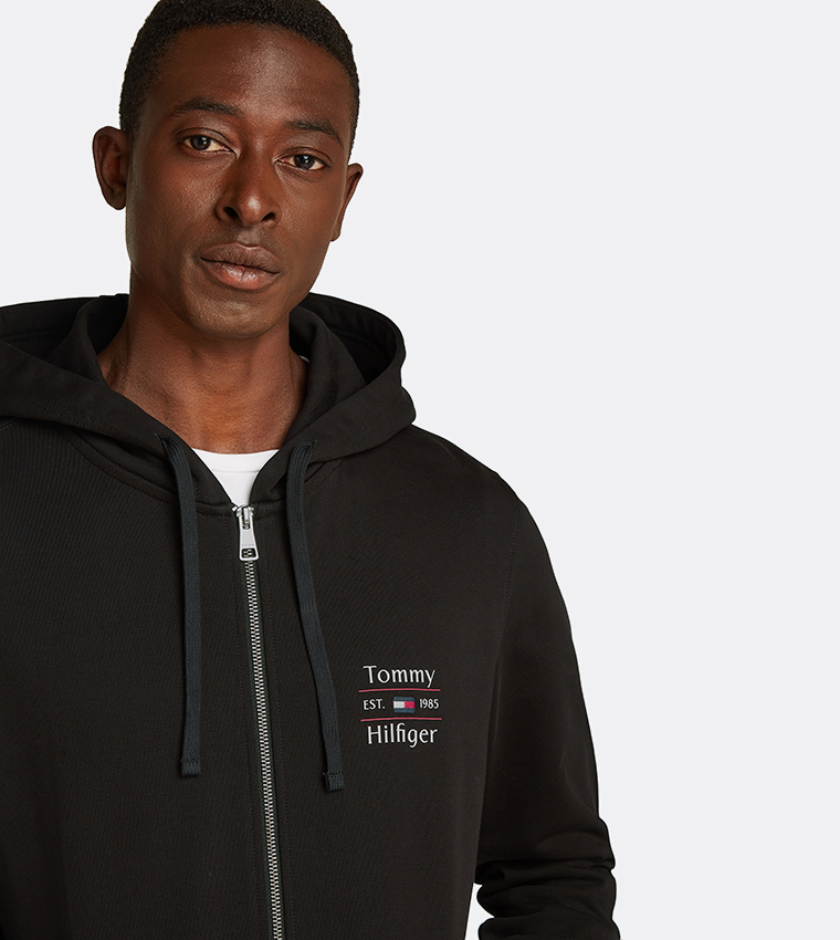 Logo Printed Hooded Jacket