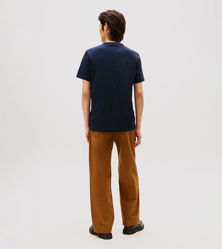 Crest Printed Crew Neck T-Shirt