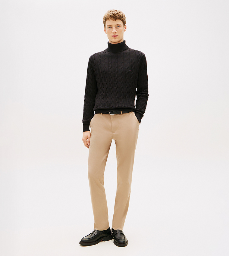Cable Knit Turtleneck Sweater