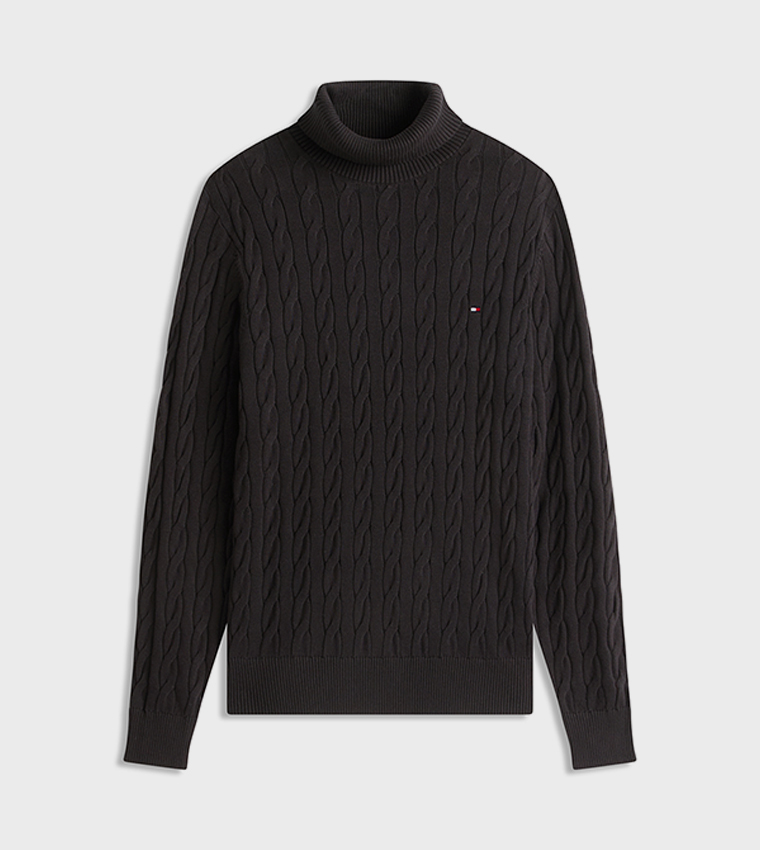 Cable Knit Turtleneck Sweater
