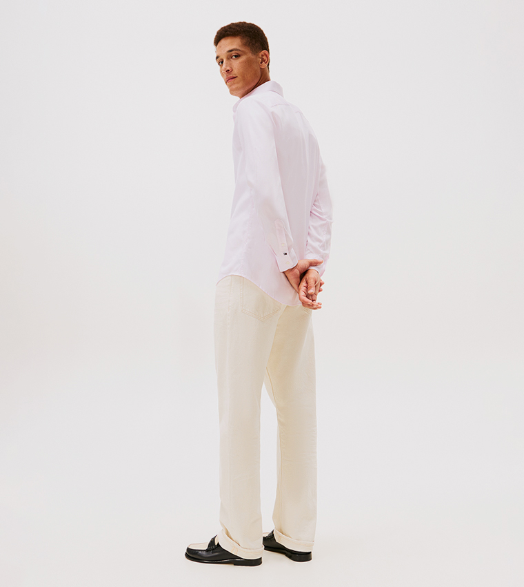 قميص سادة كم طويل