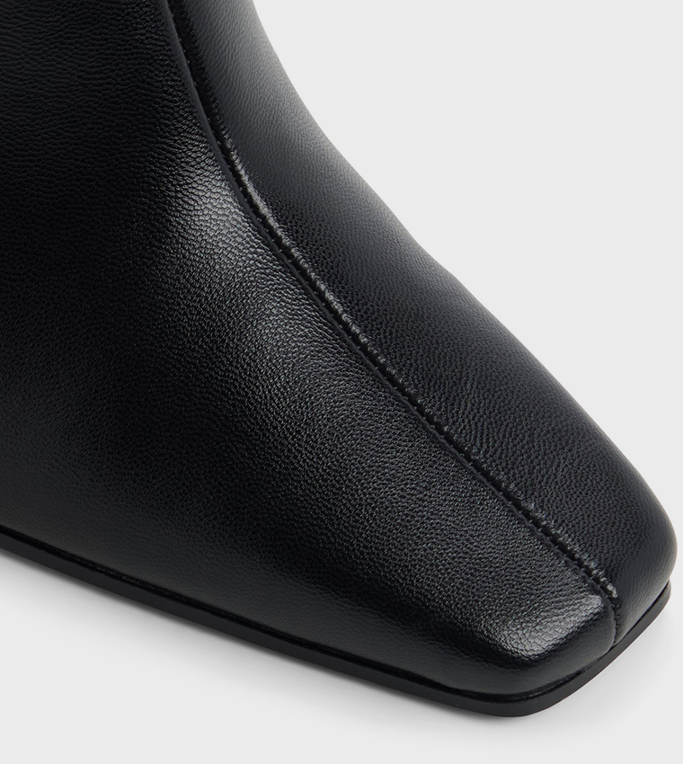 MYAA Flared Heel Ankle Boots