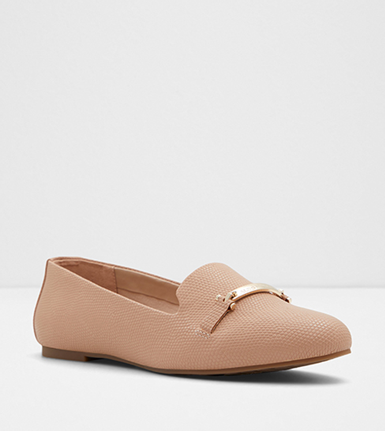 Buy Aldo MYSTICAL Metal Accent Loafers In Beige 6thStreet UAE