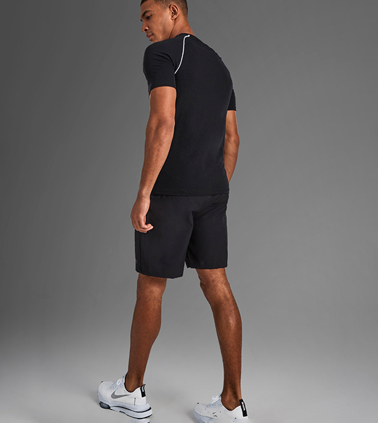 Printed Zippered Pocket Detail Shorts