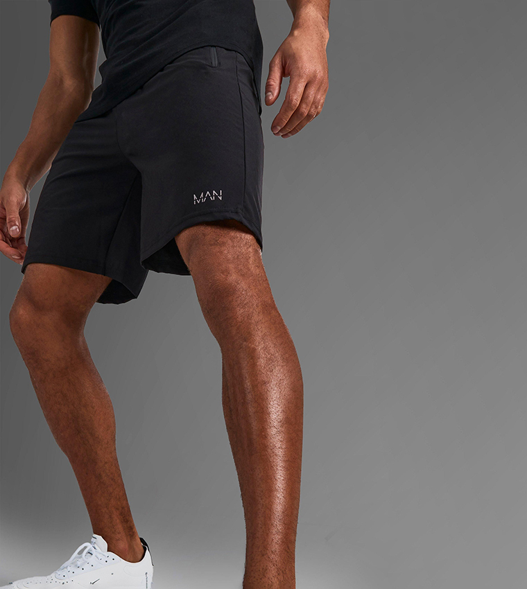 Printed Zippered Pocket Detail Shorts