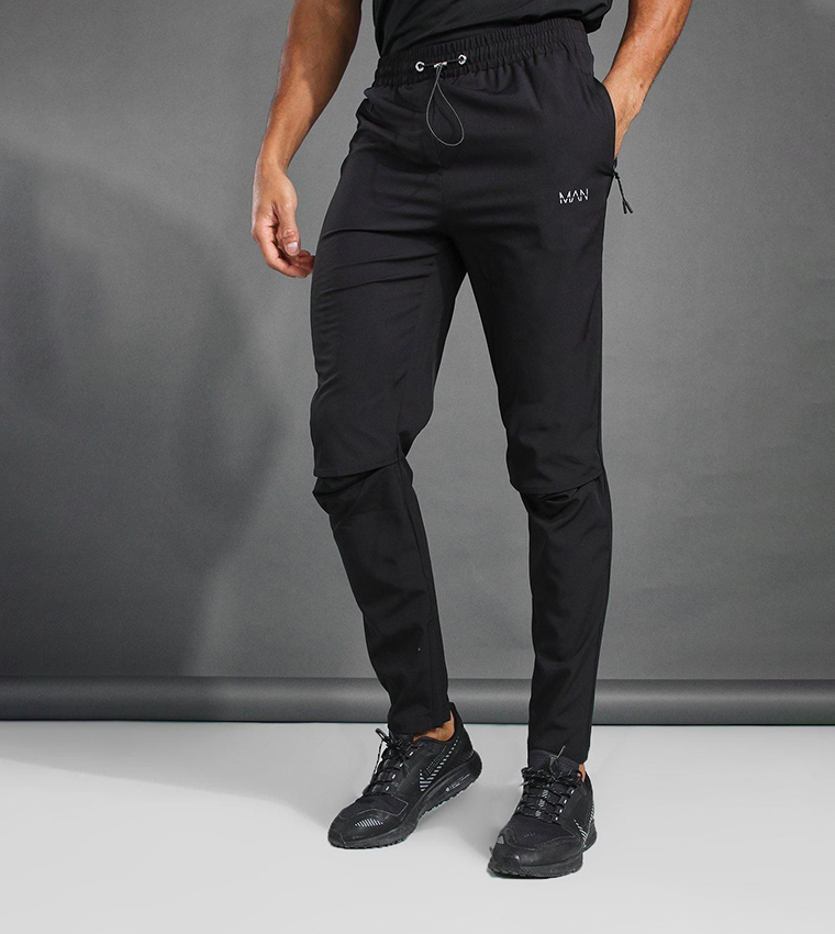 Buy Boohoo Printed Tapered Fit Active Gym Joggers In Black 6thStreet UAE