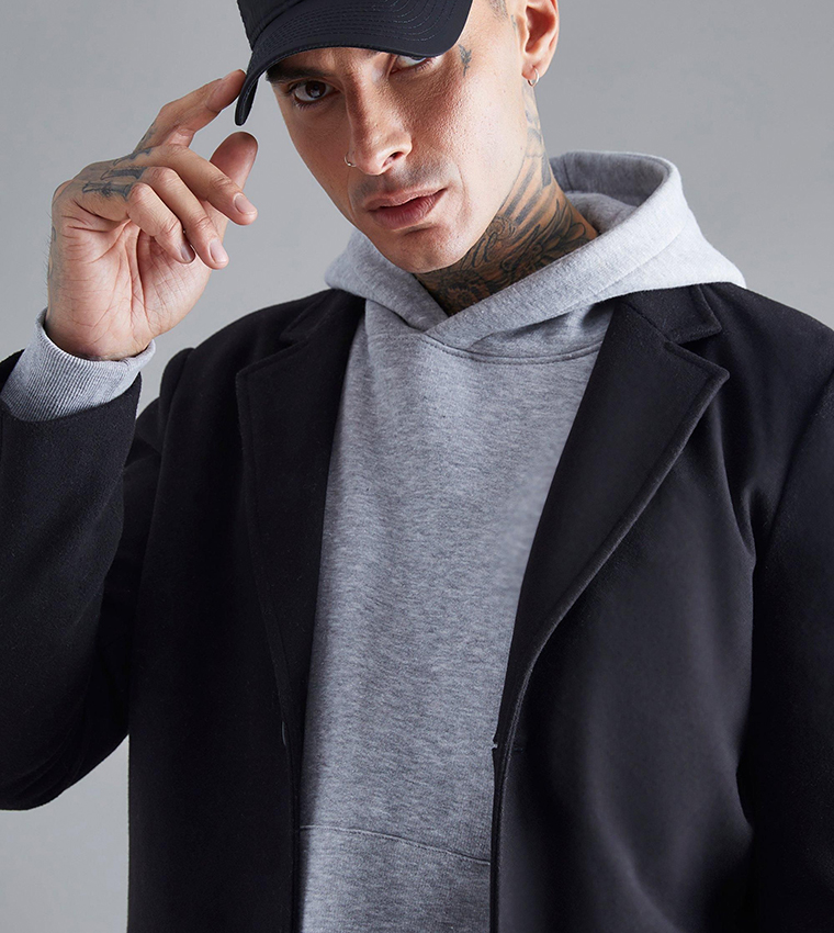 Single Breasted Wool Mix Overcoat