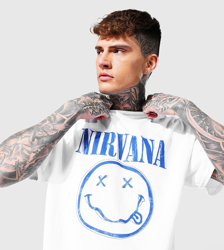 Nirvana Face Print Oversized T-Shirt