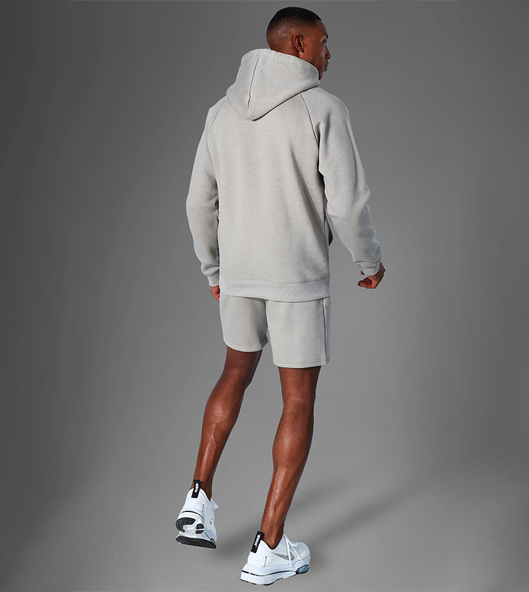 Printed Hoodie & Shorts Set
