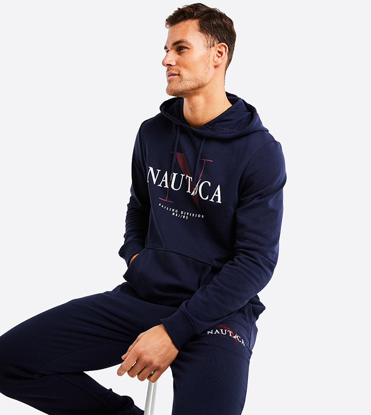 Buy Nautica Casablanca OH Graphic Printed Hoodie In Blue 6thStreet UAE