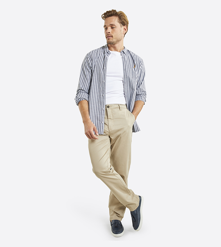 NELSON Solid Mid Rise Trousers