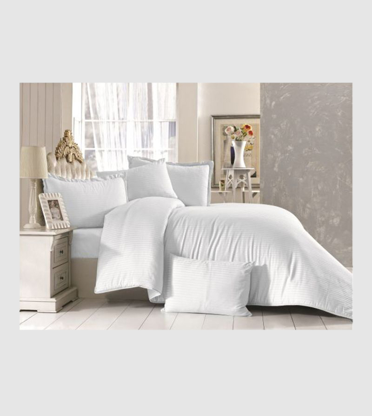 Buy In House 6 Piece Printed Comforter Set Cotton White King In White