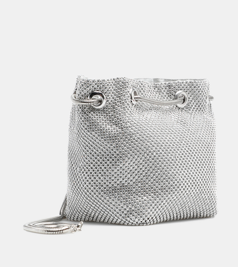 Buy HIS & HERS Classic Mini Sling Bag In Silver | 6thStreet UAE