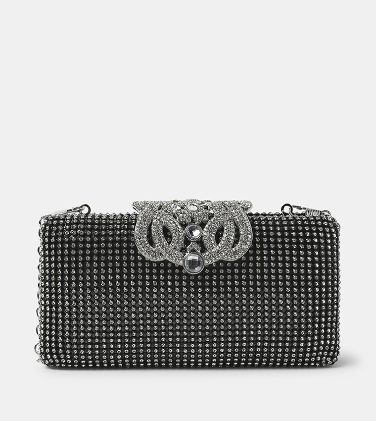 Box clutch black best sale