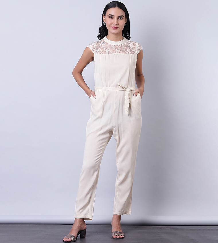 Plain sales white overalls