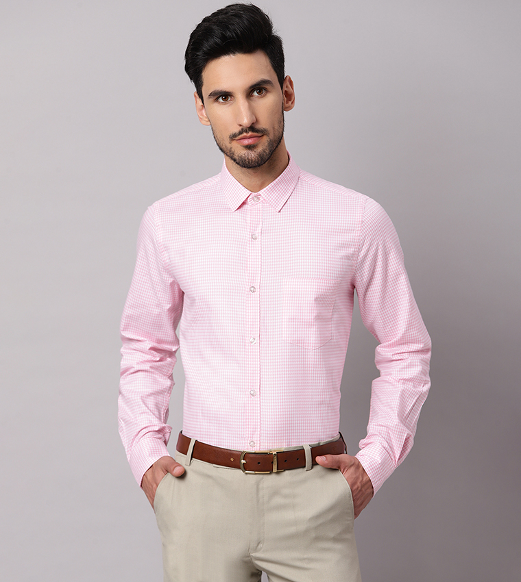 Pink formal cheap shirt for ladies