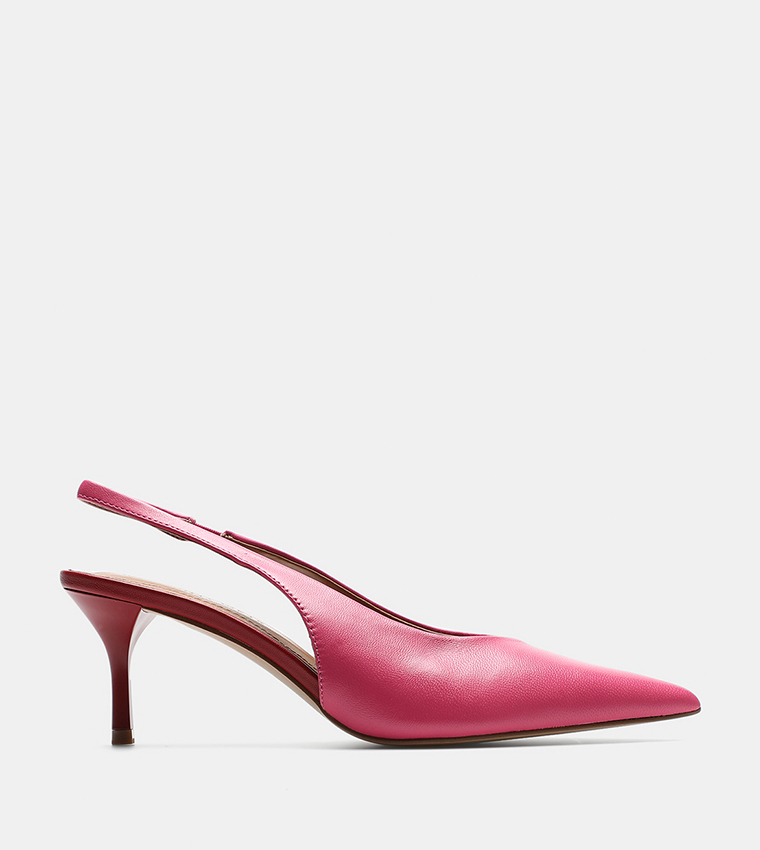 Buy Who What Wear Round Toe Kitten Heel Sandals In Pink