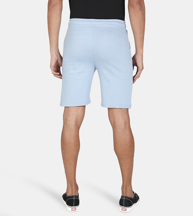 DRIP Stylish Mid Rise Shorts In Blue 