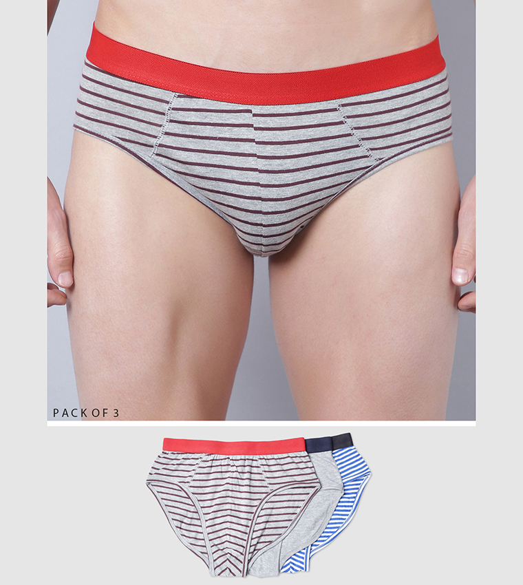 Buy HIS & HERS Pack Of 3 Basic Brief In Multiple Colors