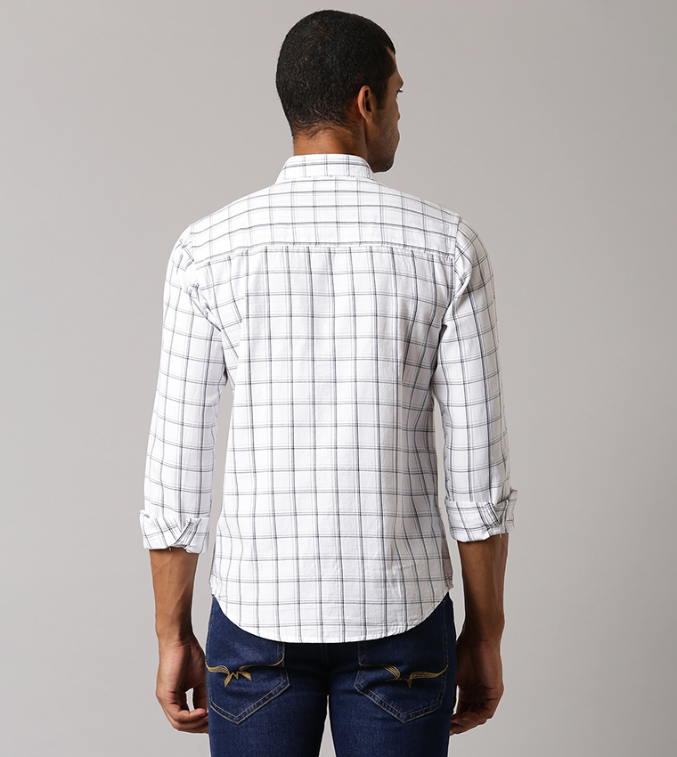Checkered Slim Fit Casual Shirt