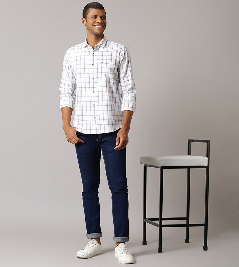 Checkered Slim Fit Casual Shirt