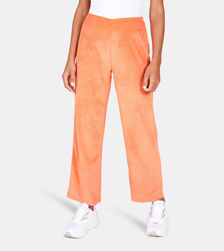 Orange wide leg outlet pants