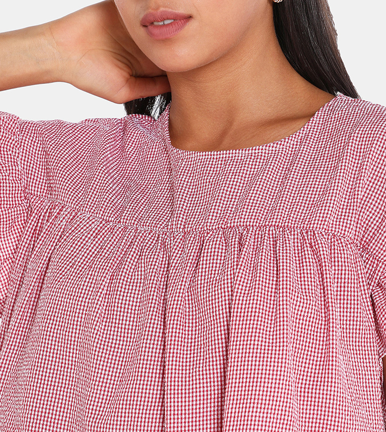 Flared Sleeve Layered Top
