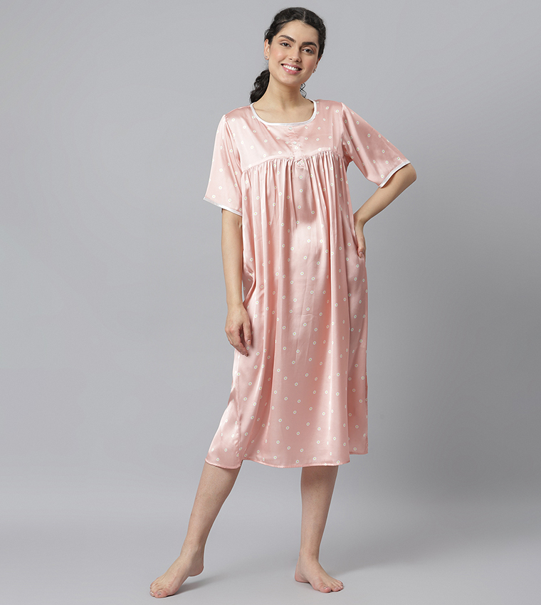 Pink cheap nighty dress