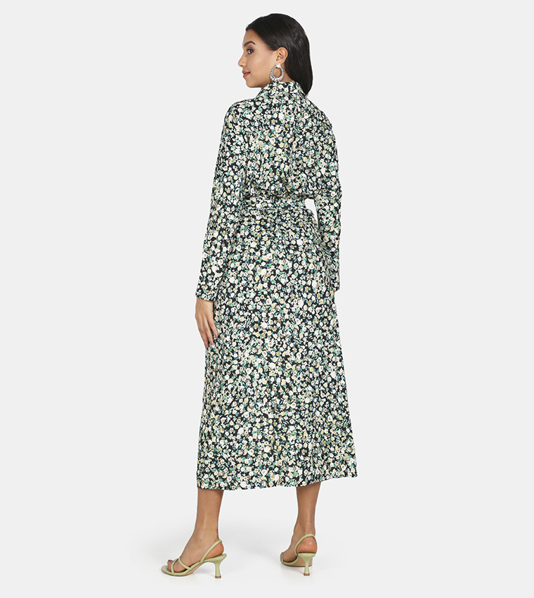 Floral Belted Maxi Dress