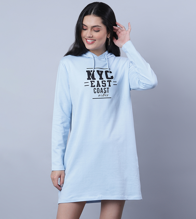 Hooded t shirt dress hotsell