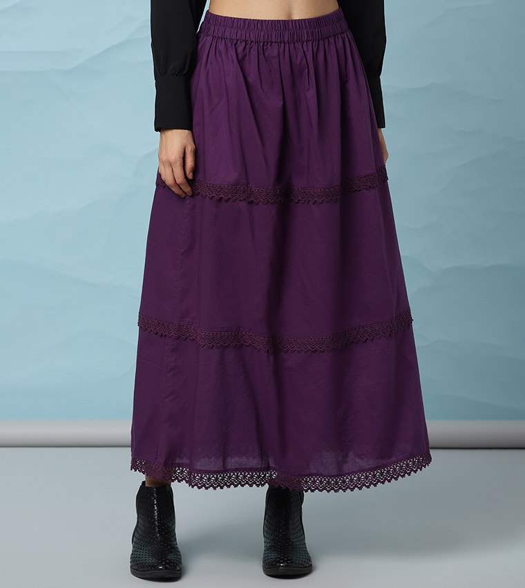 Overall skirt outlet purple