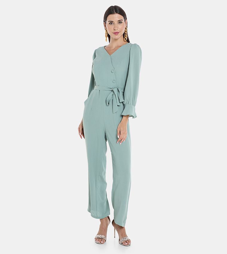 A solid woven jumpsuit main image 0