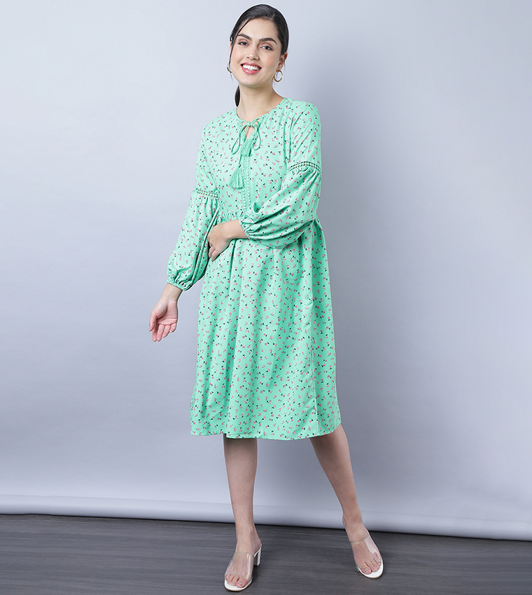 Casual 2024 green dress