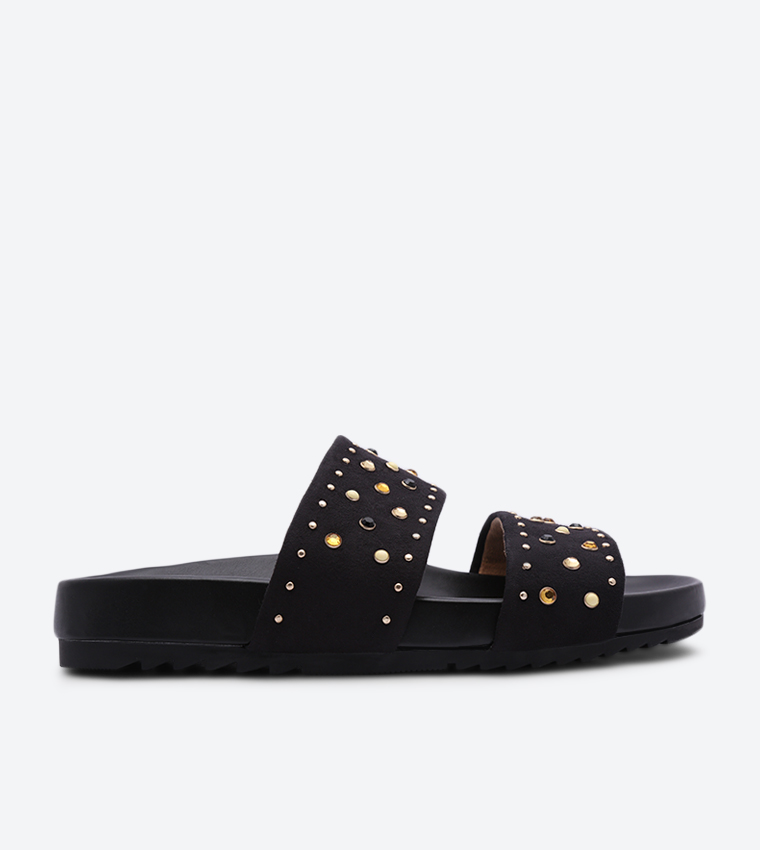 Buy Naturalizer Amabella Stud Dratails Flat Sandals Black NAAMABELLA 2 In Black 6thStreet Qatar