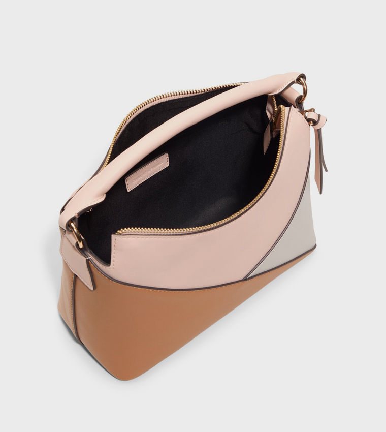 NADYAA Color Block Handheld Bag
