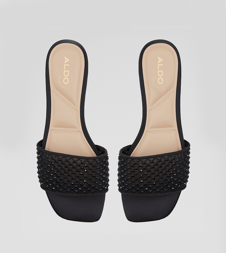 Buy Aldo NAEMA Embellished Low Heel Sandals In Black 6thStreet Oman