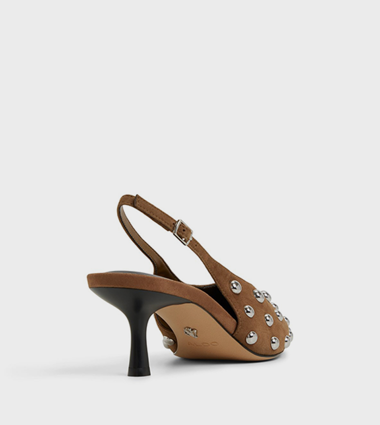 NAIARAH Studded Slingback Pumps