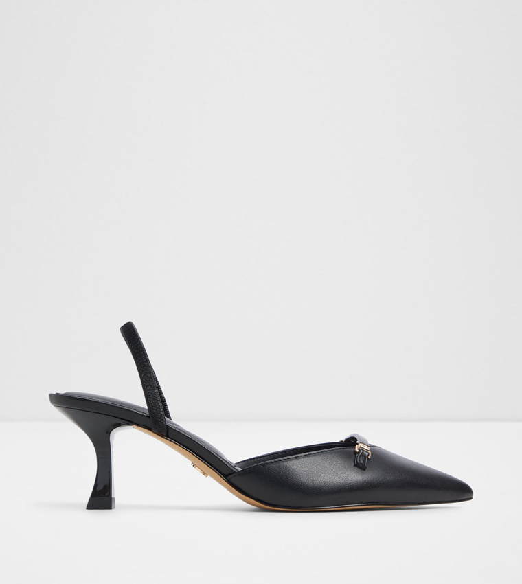 NAILAH Textured Pointed Toe Mule Pumps