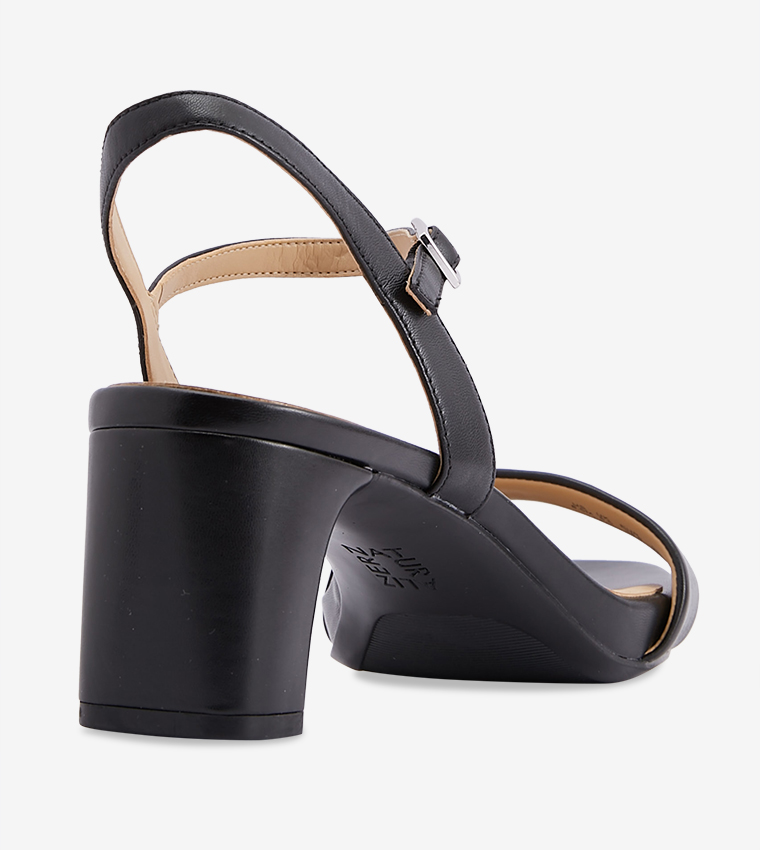 Buy Naturalizer IVY Ankle Strap Block Heel Sandals In Black