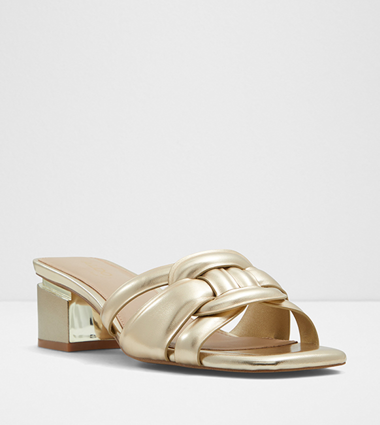 Buy Aldo NAJLA Block Heel Sandals In Gold 6thStreet UAE