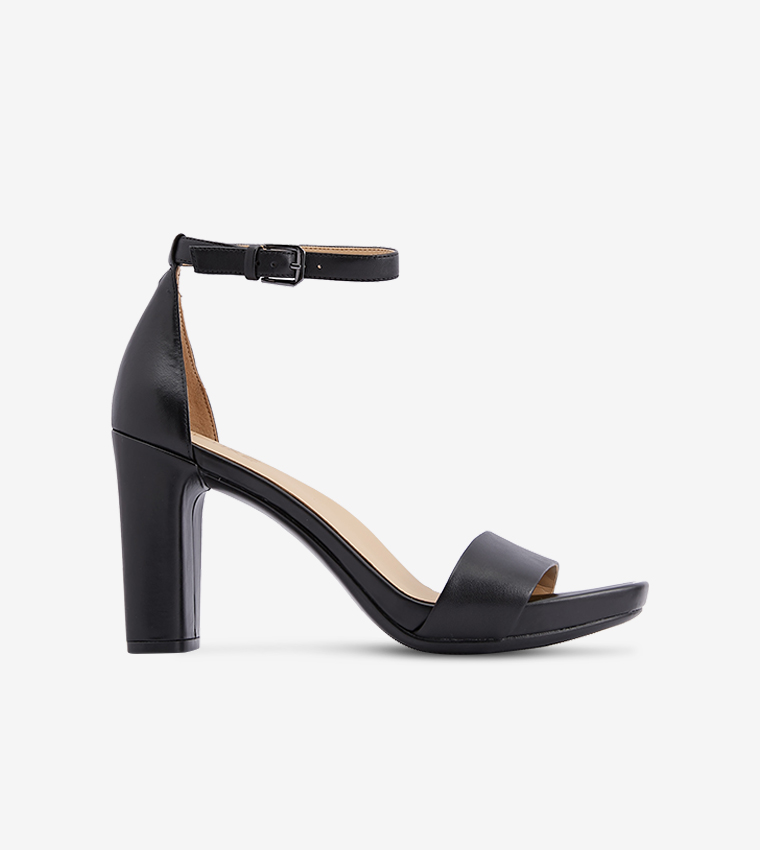 Buy Naturalizer JOY Ankle Strap Block Heel Sandals In Black 6thStreet UAE