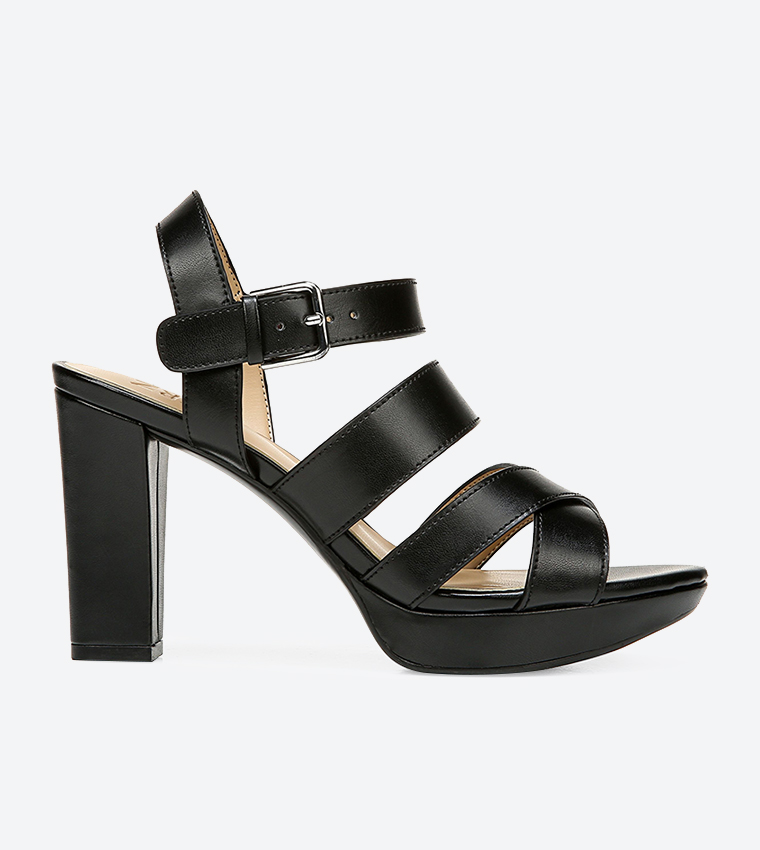 Buy Naturalizer Kanye Ankle Strap Buckle Closure Sandals Black In