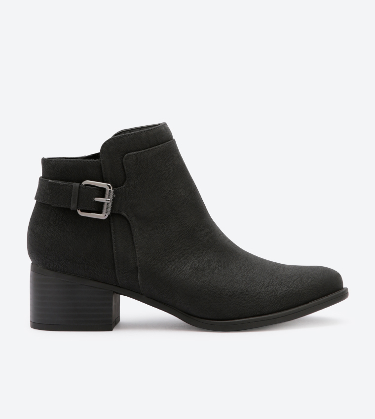 Buy Naturalizer Keaton Side Zip Closure Booties Black NAKEATON In Black ...