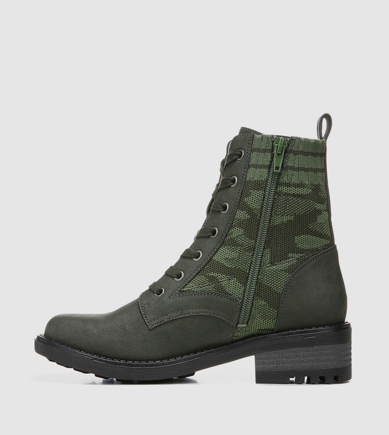 Buy Life Stride KNOCKOUTT Combat Boots In Green 6thStreet UAE