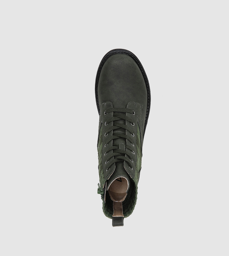 Buy Life Stride KNOCKOUTT Combat Boots In Green 6thStreet UAE
